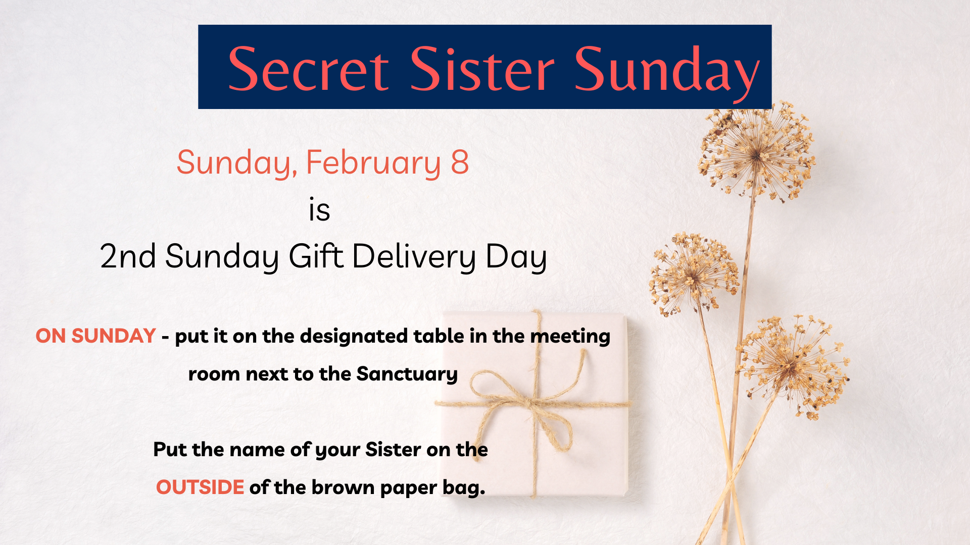 Second Sunday Secret Sister