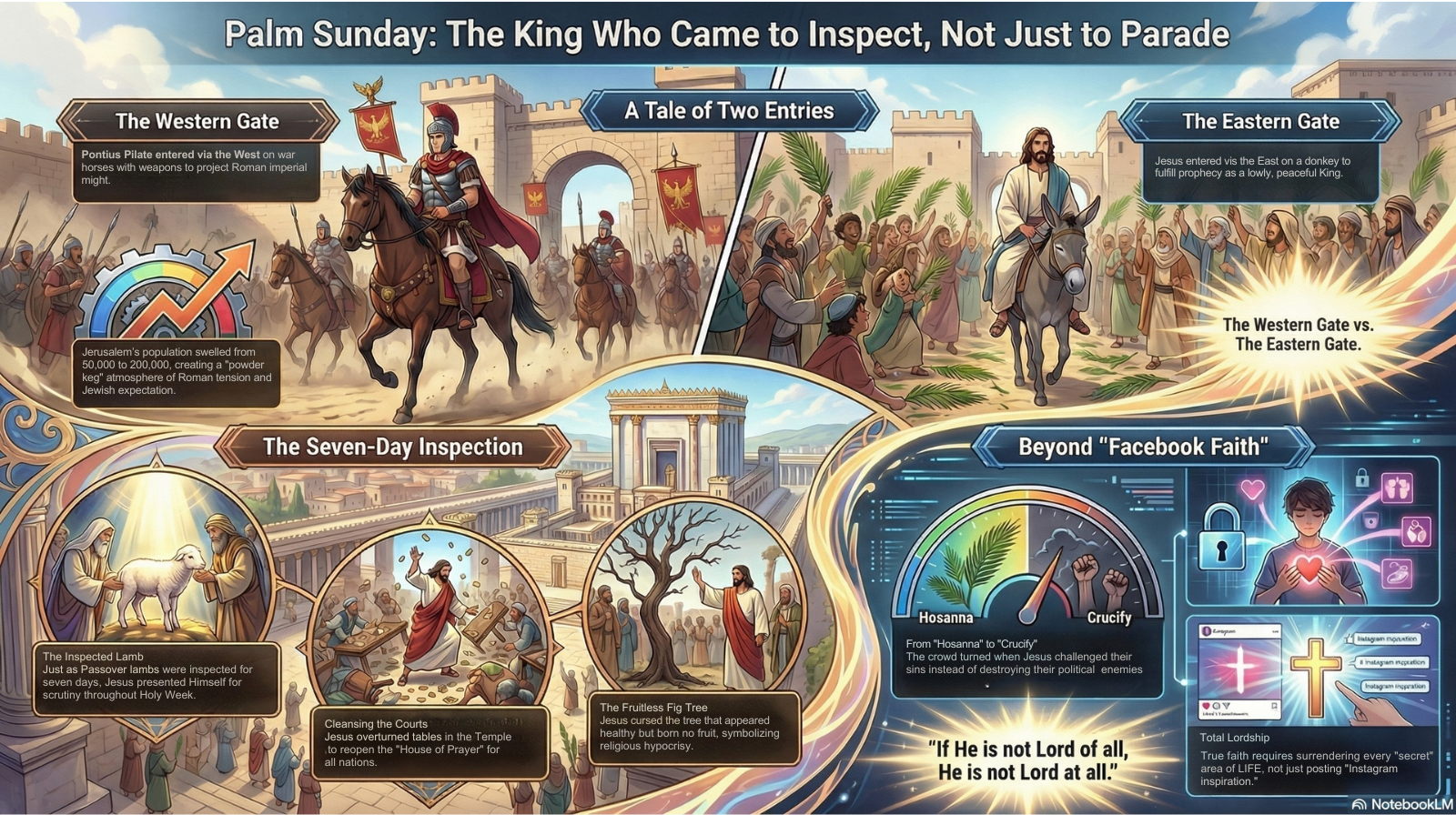 Palm Sunday Landscape Jesus Didn't Come to Make Friends Palm Sunday Infographic