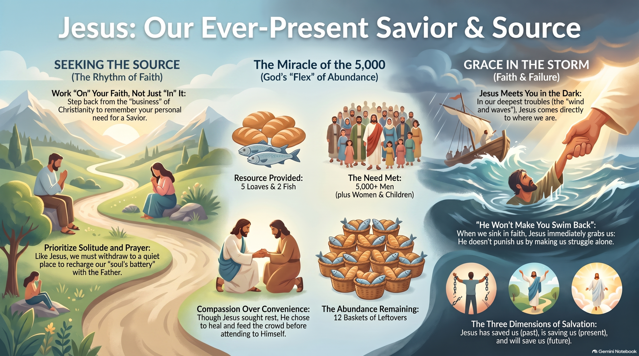 Jesus_Our_Savior_and_Source Savior Water He Won't Let You Sink One Way Community Church OWCC Robinson Texas Give Me Jesus Pastor Dustin Woolam Robinson Texas